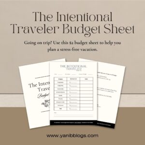 The Intentional Traveler Budget Sheet